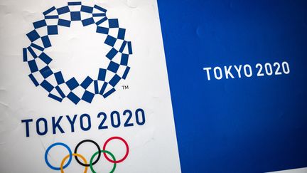 Le logo des Jeux Olympiques de Tokyo 2020. (PHILIP FONG / AFP)