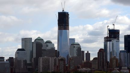 La tour One World Trade Center (1WTC), le 27 avril 2012 &agrave; New York (Etats-Unis). (DON EMMERT / AFP)