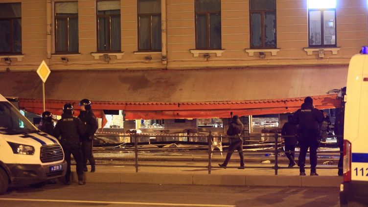 This cafe in Saint Petersburg, in northwestern Russia, was the target of an explosive device attack on April 2, 2023. (ANADOLU AGENCY / AFP)