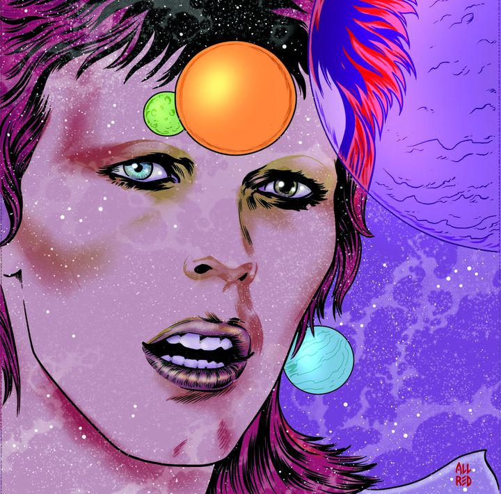 David Bowie par le dessinateur Michael Allred, auteur de la biographie illustrée "Bowie". (MICHAEL ALLRED - EDITION HUGINN & MUNINN)