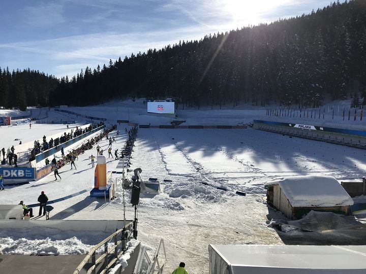 Le site des Championnats du monde de biathlon à Pokljuka en Slovénie (JEROME VAL / FRANCE INFO)