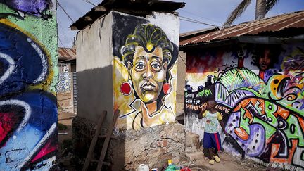 Graffiti de Rawdney Kiggundu (Ouganda) (ROBIN LETELLIER / SIPA)