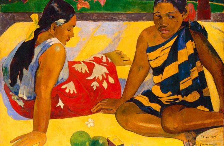 Paul Gauguin - "Parau api" (Quelles nouvelles?) - 1892
 (Galerie Neue Meister, Staatliche Kunstsammlung Dresden)