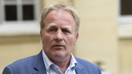 Le président du syndicat CFE-CGC, François Hommeril, à l'hôtel Matignon à Paris, le 17 juillet 2020. (BERTRAND GUAY / AFP)