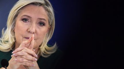 Marine Le Pen, le 2 décembre 2021. (JULIEN DE ROSA / AFP)