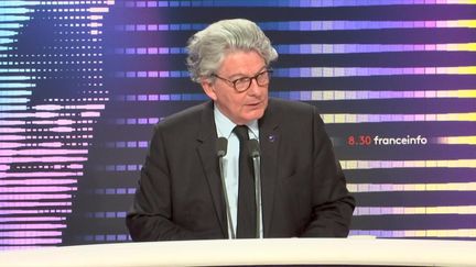 Thierry Breton, commissaire européen au Marché intérieur, était vendredi 18 novembre l'invité du 8h30 franceinfo.&nbsp; (FRANCEINFO / RADIOFRANCE)