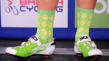 Un des coureurs lors de la présentation de la 6e étape du Tour de Grande-Bretagne, le 9 septembre 2016 à Sidmouth (Royaume-Uni). (HARRY TRUMP / GETTY IMAGES EUROPE)