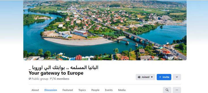 La page du groupe Facebook "Votre porte vers l’Europe" (CAPTURE D'ECRAN)