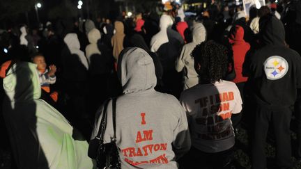 Veill&eacute;e en hommage &agrave; Trayvon Martin assassin&eacute; il y a tout juste un an &agrave; Sanford (Floride), le 26 f&eacute;vrier 2013. (REUTERS)