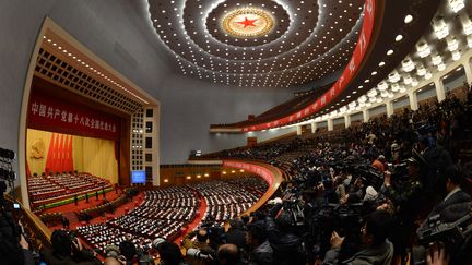 Congr&egrave;s du Parti communiste chinois, le 14 novembre 2012 &agrave; P&eacute;kin (Chine).&nbsp; (MARK RALSTON / AFP)