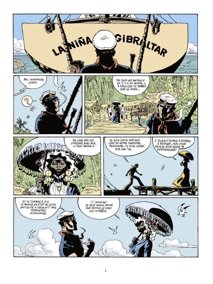 Extrait de "Corto Maltese. La Ligne de vie" de Juan Díaz Canales et Rubén Pellejero. (EDITIONS CASTERMAN)