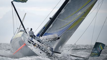 François Gabart participait à sa toute première Route du Rhum (JEAN-SEBASTIEN EVRARD / AFP)