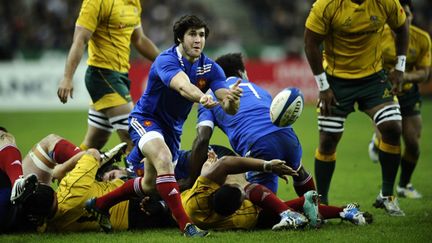 Maxime Machenaud à la baguette face à l'Australie (LIONEL BONAVENTURE / AFP)