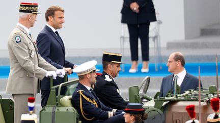 Cérémonie du 14-Juillet, place de la Concorde à Paris, en 2020. (THOMAS SAMSON / AFP)