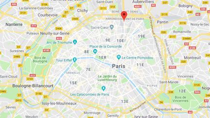 La victime a été agressée rue de la chapelle à Paris.&nbsp; (GOOGLE MAPS / FRANCETV INFO)