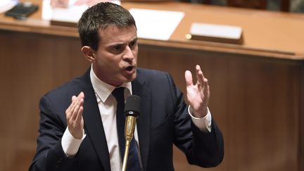 Le Premier ministre, Manuel Valls, le 16 septembre 2014 &agrave; l'Assembl&eacute;e nationale. (ERIC FEFERBERG / AFP)