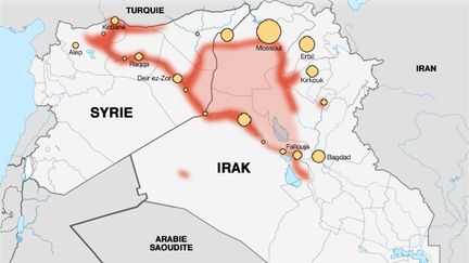 Les Etats-Unis ont r&eacute;alis&eacute;, avec leurs alli&eacute;s, plus de 350 frappes contre les positions de l'Etat islamique en Irak et en Syrie, depuis le 8 ao&ucirc;t 2014. (MATHIEU DEHLINGER / FRANCETV INFO)