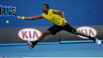 Ga&euml;l Monfils contre Ryan Harrison &agrave; l'Open d'Australie, le 24 janvier 2014. (ANDREW BROWNBILL / AP / SIPA)