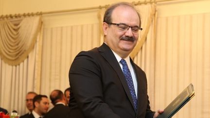 Serdar Cam, le ministre délégué à la Culture de la Turquie, à Islamabad (Pakistan), le 14 février 2020. (MUHAMMED SEMIH UGURLU / ANADOLU AGENCY / AFP)