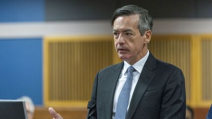 L'avocat Kenneth Chesebro plaide coupable de manœuvres illégales pour inverser les résultats de l'élection présidentielle en Géorgie, vendredi 20 octobre, à Atlanta (Etats-Unis). (ALYSSA POINTER / GETTY IMAGES NORTH AMERICA / AFP)