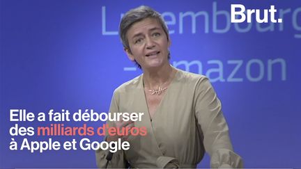 Margrethe Vestager, commissaire européenne à la concurrence, a infligé des amendes astronomiques à des grandes multinationales pour leurs pratiques fiscales ou leurs abus de position dominante. (BRUT)