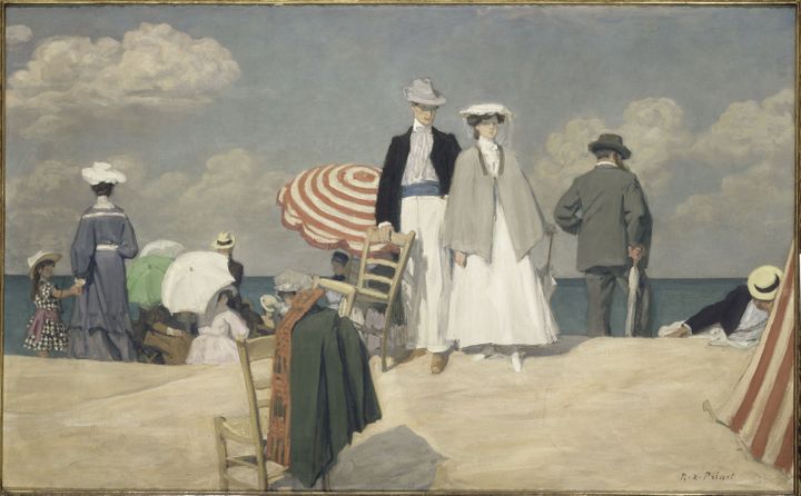 René François Xavier Prinet, "La Plage de Cabourg", 1910, Huile sur toile, 94,0 x 150,5 cm Paris, musée d’Orsay. (RMN – Grand-Palais (musée d’Orsay) / Hervé Lewandowski)