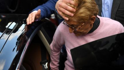 Isabelle Balkany à l'issue de l'audience vendredi 13 septembre 2019, à Paris.&nbsp; (CHRISTOPHE ARCHAMBAULT / AFP)