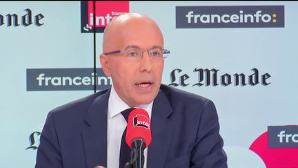 Éric Ciotti, député Les Républicains, président du département des Alpes-Maritimes et porte-parole de Nicolas Sarkozy, le 30 octobre 2016. (Capture d'écran FRANCEINFO)