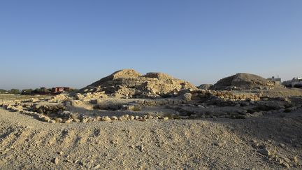 Site d'une nécropole de la civilisation Dilmoun,&nbsp;le 2 juillet 2019 à Bahrein (STR / AFP)