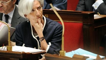 La ministre de l'Economie Christine Lagarde à l'Assemblée, lors des questions au gouvernement, le 1 er juin 2010. (AFP - Fred Dufour)