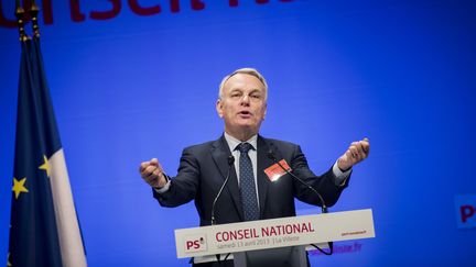 Le Premier ministre, Jean-Marc Ayrault, lors du conseil national du PS &agrave; Paris, samedi 13 avril. (FRED DUFOUR / AFP)