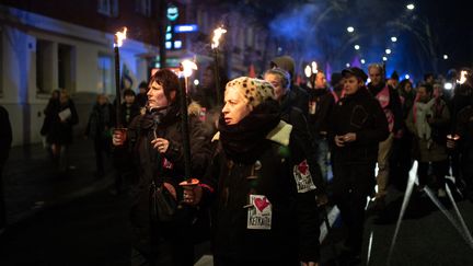 Une manifestation contre la réforme des retraites, jeudi 26 janvier, à Paris. (GAUTHIER BEDRIGNANS / HANS LUCAS / AFP)