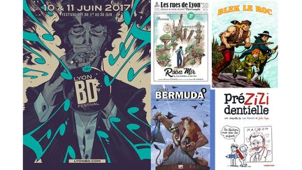 TOUS A LYON POUR LE FESTIVAL (ROGER, LYON BD / ANNE DE ANGELIS, LES RUES DE LYON / FRED SORRENTINO, BERMUDA / JY MITTON, LUG / LISA MANDEL, CASTERMAN)