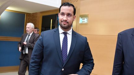 Alexandre Benalla, le 19 septembre 2018 au Sénat. (BERTRAND GUAY / AFP)