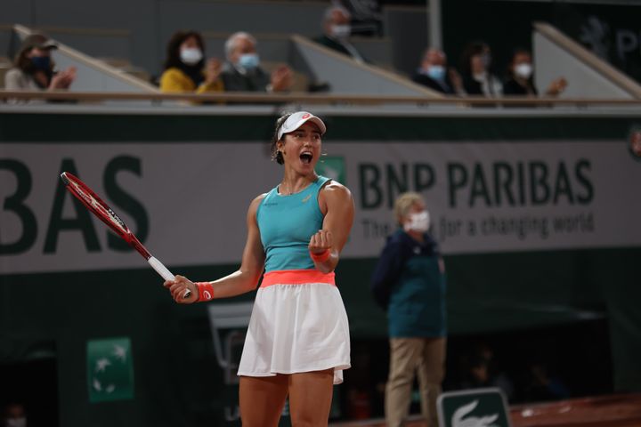 La joie de Caroline Garcia après sa qualification en 8e de finale