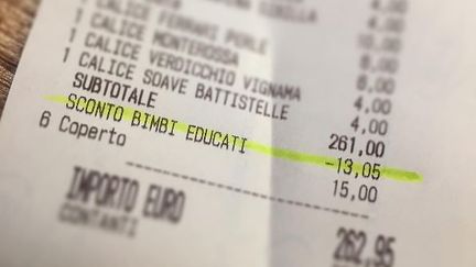 Un restaurateur italien a décidé d'accorder une ristourne à des clients, pour récompenser le comportement de leurs enfants. (ANTONIO FERRARI / INSTAGRAM)