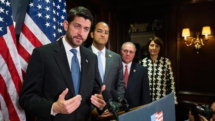 &nbsp; (Paul Ryan, le patron des républicains au Congrès appelle les candidats à respecter la Constitution © MAXPPP)