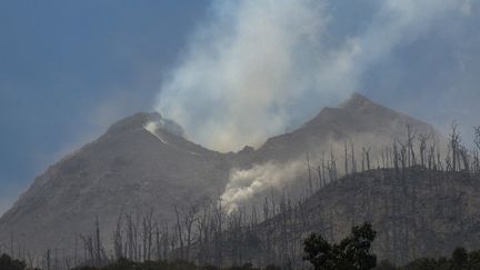 Le volcan Lewotobi Laki-Laki après son éruption, sur l'île de Florès (Indonésie), le 4 novembre 2024. (ARNOLD WELIANTO / AFP)