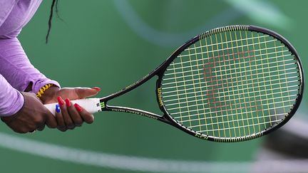 La championne Serena Williams s'entraîne dans le centre olympique de Rio, au Brésil, le 3 août 2016. (LUIS ACOSTA / AFP)