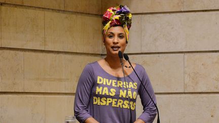 Marielle Franco, conseillère municipale de Rio, le 28 novembre 2017 à Rio de Janeiro (Brésil).&nbsp; (MARIO VASCONCELLOS / RIO DE JANEIRO MUNICIPAL CHAMBER)