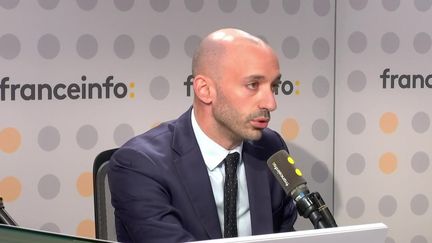 Le ministre délégué chargé de l'Europe Benjamin Haddad sur franceinfo, vendredi 11 octobre 2024. (FRANCE INFO / RADIOFRANCE)