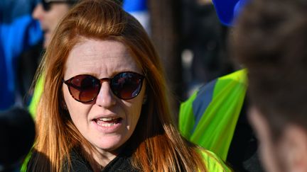 Ingrid Levavasseur lors d'une manifestation des "gilets jaunes" le 17 février dernier.&nbsp; (JULIEN MATTIA / LE PICTORIUM / MAXPPP)