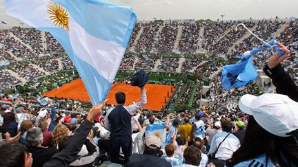 Les supporteurs argentins dans la Parque Rocca