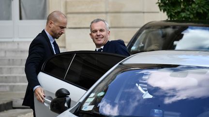 François de Rugy quitte le palais de l'Elysée le 24 septembre 2018. (PHILIPPE LOPEZ / AFP)