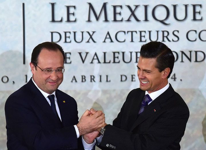 François Hollande et président méxicain Enrique Pena Nieto
 (RONALDO SCHEMIDT / AFP)