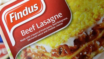 Un plat de lasagnes de la marque Findus dans un magasin de Jarrow (Royaume-Uni), le 8 f&eacute;vrier 2013. (SCOTT HEPPELL / AP / SIPA)