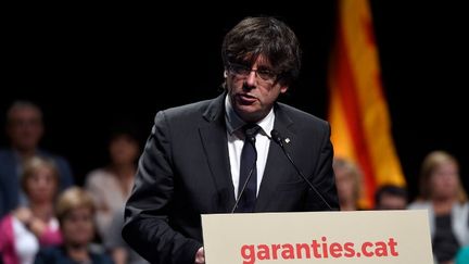 Le président séparatiste Carles Puigdemont. (LLUIS GENE / AFP)