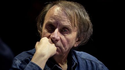 Michel Houellebecq à Paris le 25 avril 2019 (LIONEL BONAVENTURE / AFP)