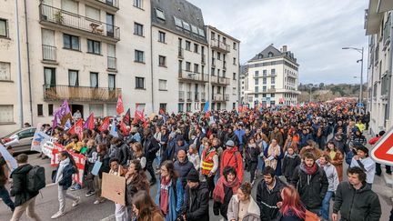 Manifestation contre la réforme des retraites à Tours, le 7 mars 2023. (ROMAIN DEZEQUE / RADIO FRANCE)