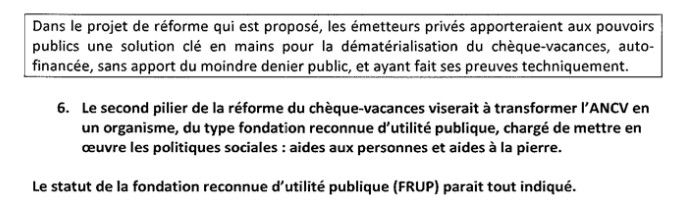 Extrait d'une note non-signée adressée à l'équipe de campagne d'Emmanuel Macron pour la présidentielle 2017, à propos des chèques-vacances. (CELLULE INVESTIGATION DE RADIOFRANCE)